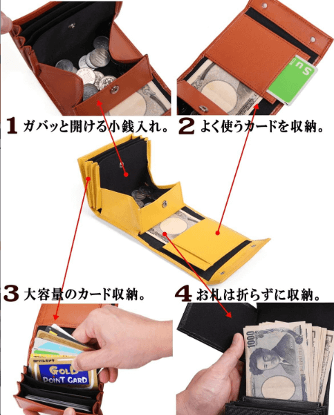 人気の本革財布 ビジネスモデル 四角い箱財布